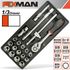 FIXMAN 19-pc 1/2' Dr.sockets & Accessories
